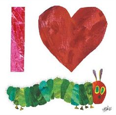 i love the very hungry caterpillar on this valentine's day greeting card