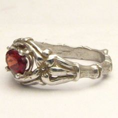 "Handmade Solid Sterling Silver Red Garnet Bone Ring 6x4mm .5ct Sizing and shipping is ALWAYS FREE with a 14 day \"No Questions Asked\" return policy. *In the notes section of your order, please specify ring size.* This ring is made with real gems. I made it myself, so if you see a setting you like and want a different gem in it, I can put in another one as they are not finished. I can probably do it for the same price or real close. I can make these either in gold or sterling silver; just email Sterling Silver Ruby Ring, Classic Red Jewelry As A Gift, Fine Jewelry Red Birthstone Ring With Polished Finish, Red Ruby Ring With Bezel Setting For Promise, Red Birthstone Ring With Polished Finish For Anniversary, Red Birthstone Ring For Anniversary With Polished Finish, Heirloom Style Lab-created Ruby Ring Gift, Heirloom Ruby Ring Birthstone Gift, Heirloom Style Red Birthstone Ring For Gift