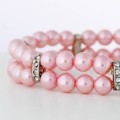 Pink Pearl Bracelet, Tout Rose, I Believe In Pink, Pink Pearls, Tickled Pink, Pink Jewelry, Everything Pink, Bijoux Diy