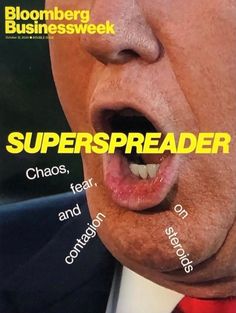 a man with his mouth open on the cover of a business week magazine that features words written in different languages