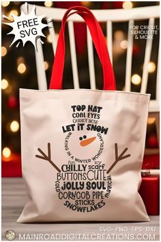 a white bag sitting on top of a wooden chair next to a christmas tree with red ribbon