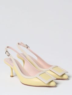 Find ROGER VIVIER High Heel Shoes on Editorialist. High Heel Shoes ROGER VIVIER Woman color Yellow Dream Heels, Blush Pumps, Pink High Heel Shoes, Yellow High Heels, Vivier Shoes, Shoes For Woman, Roger Vivier Shoes, Yellow Heels, Pink High Heels