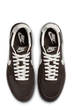 Kicked from the vintage gridiron to the modern streets, this '80s-throwback football shoe scores extra points as a sneaker clad in leather and suede. Its low profile and iconic waffle tread keep every step grounded in chain-moving performance and sneakerhead cool. Lace-up style Leather upper/textile and synthetic lining/rubber sole Imported Nordstrom x Nike: A curated lifestyle destination where fashion is the ultimate sport Sweatpants Shorts, Newest Jordans, Nike Dunks, Soft Suede, American Football, Smooth Leather, Birkenstock, North Face, Womens Sneakers