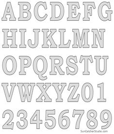 Tall Block Serif Printable Letter Stencils (Numbers and Alphabet) - DIY Projects, Patterns, Monograms, Designs, Templates Big Bold Letters Fonts, Bold Block Fonts Alphabet, Block Lettering Alphabet, Bold Letters Fonts, Bold Alphabet Fonts, Block Lettering Fonts, Bold Fonts Alphabet Letters, Thick Fonts Alphabet, Block Letters Font Alphabet Templates