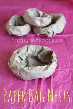 how to make paper bag nests