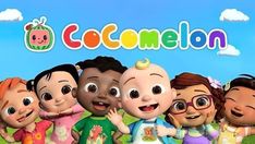 an animated image of children with the words cocomelon in front of them,