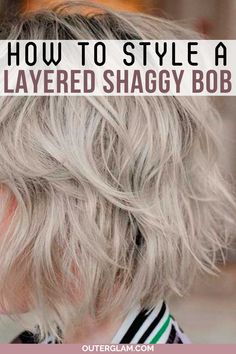 Layered Shaggy Bob, Bob Hairstyle Ideas, Cute Bob Hairstyles, Shaggy Bob Haircut, Short Shaggy Haircuts, Messy Bob Hairstyles, Cute Bob, Choppy Bob Haircuts