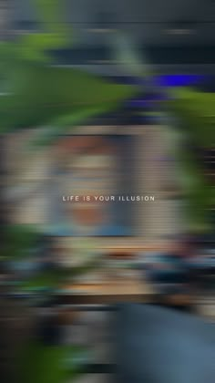 blurry photograph of an abstract background with the words life is your illusion