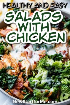 healthy and easy salads with chicken