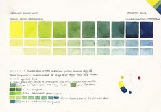 an image of a color chart with different colors on it and the words notes written below