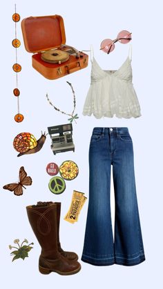 70s Clothes Inspiration, Modern 70s Outfits Summer, 70s And 80s Fashion Outfits, 70s Street Fashion, Retro Outfits 70s Style, 70s Jeans Outfit, Bell Bottom Jeans Outfit 70s, 70s Flare Jeans Outfit