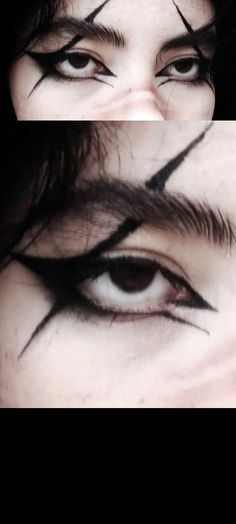 Eyeliner Idea, Maquillage Goth, Goth Eye Makeup, Funky Makeup, Punk Makeup, Graphic Makeup, Swag Makeup, Emo Makeup, Dope Makeup