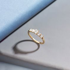 Clear Baguette Diamond Ring Baguette Diamond Ring, Baguette Diamond Rings, Stylish Rings, Baguette Diamond, Earth Friendly, Gold Vermeil, Lab Grown, Lab Grown Diamonds, Diamond Ring