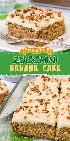 this is an image of zucchini banana cake