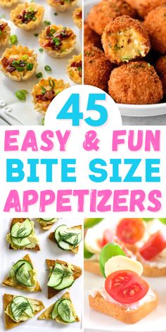 some appetizers that are easy and fun to eat for the whole family,