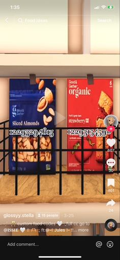 an image of some food on display in a store