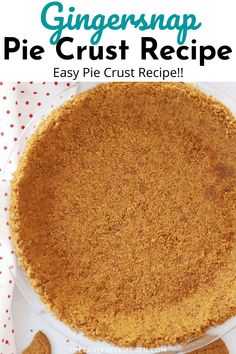 a pie crust recipe on a white plate