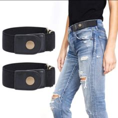 No Show No Buckle Stretchy Snap Belt. Adjustable!! Os Black With Brass Snap. I Accept Reasonable Offers And Discount Bundles!! Check Out My Other Listings And Follow Me!! I Have Over 4500 Listings And I Offer Buy2 Get 3rd Free Or 30% Off 5+ Items At Poshmark.Com/Closet/Pepepizzazz On Posh App, Use My Invite Code "Pepepizzazz" For Extra $10 Coupon Belt For Jeans, Belt For Women, Beige Style, Branded Belts, Elastic Belt, Stretch Belt, Gifts For Your Mom, Comfort Wear, Poly Bags