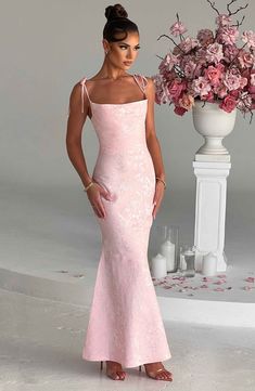 Whitney Maxi Dress - Blush Formal Light Pink Dress, Prom Dress Maxi, Model Prom Dresses, Prom Dresses Maxi, Light Pink Maxi Dress Formal, Candy Pink Prom Dress, Floral Pink Prom Dress, Pink Maxi Dress Formal, Pretty Maxi Dresses