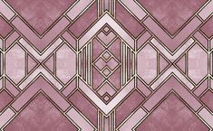 an art deco style wallpaper design in pink and gold