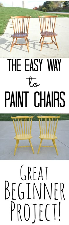 the easy way to paint chairs great beginner project