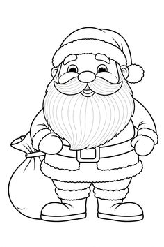 Is there anything more festive than a smiling Santa Claus with a bag full of gifts? 🎅✨ We invite you to participate in our coloring challenge! The picture below is waiting to bring it to life with colors. Print it out, grab your favorite crayons or markers and create your own version of Christmas Santa Claus. Will your Santa Claus be traditionally red, or will you be tempted by more unusual colors? 🎨🎄 #ChristmasColoringBook #creativeChristmas #Christmas Handicraft" Santa Claus Preschool Crafts, Santa Clus, Coloring Challenge, Santa Coloring Pages, Free Christmas Coloring Pages, Santa Pictures, Christmas Coloring Books, Simple Canvas Paintings