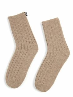 Unisex Organic Cashmere Trim Knit Bed Socks Taupe - Gobi Cashmere Gobi Cashmere, Knit Bed, Merino Wool Socks, Bed Socks, Cashmere Socks, Comfy Slippers, Knit Men, Holiday Gift Sets, Organic Colors