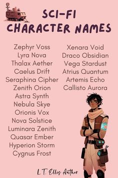 the character names for sci - fi characters