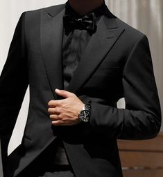 All Black Tux, All Black Tuxedo, Black Tuxedo Wedding, All Black Suit, Wedding Tux, Black Suit Men, Black Suit Wedding, Costume Noir, Dark Wedding