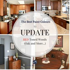 the best paint colors to update red toned woods oak and more, including white cabinets