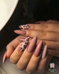 Mat Nails Ideas, November Nails, Leopard Print Nails, Print Nails, Simple Acrylic Nails, Fall Acrylic Nails, Hot Nails, Luxury Nails, Dream Nails