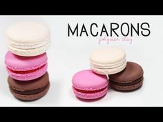 macaroons stacked on top of each other with the words macaroons written above them