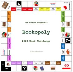 the bookoply board game is shown with numbers and symbols on it's sides