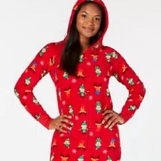 Item Notes: Matching Family Pajamas Womens Elf Hooded One-Piece, Created For Macys Women Womens Clothing - Bras, Panties Due To Variances In Monitor Color, And Lighting, The Color Of Some Items May Differ Slightly From The Photographs Red Winter Sleepwear For Pajama Party, Winter Holiday Long Sleeve Onesie, Red Sleepwear For Pajama Party In Winter, Cozy Red Winter Sleepwear, Casual Long Sleeve Christmas Onesie, Cozy Red Long Sleeve Sleepwear, Casual Christmas Loungewear Onesie, Red Winter Onesie For Loungewear, Red Onesie For Winter Holiday