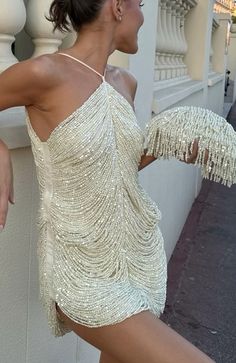 Silver And Gold Bachelorette Party Outfits, 20s Fashion Aesthetic, Unique Hoco Dresses, Fall Outfits Aesthetic, Dresses Hoco, 2024 Dresses, Cute Homecoming Dresses, Fiesta Outfit, Hoco Dress