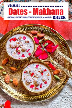 Shahi Dates Makhana Kheer Recipe with milk, almonds and cardamom Makhana Kheer, Recipe With Milk, Indian Pudding, Kheer Recipe, Parfait Desserts, Diwali Sweets, Amazing Desserts, Winter Desserts