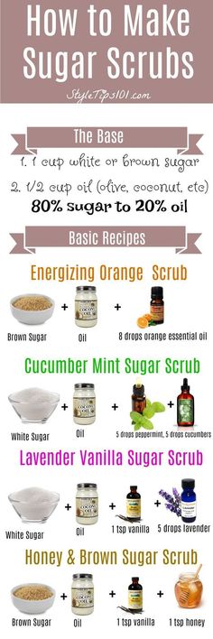 Learn how to make sugar scrubs from scratch. SO easy and SO cheap! Sugar Scrub Homemade, Homemade Scrub, Sugar Scrub Recipe, Sugar Scrub Diy, Spa Water, Diy Scrub, Scrub Recipe, Sugar Scrubs