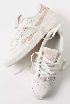 Cute Sneakers | Dressy + Casual Sneakers | Free People Staple Sneakers, Reebok Club C Revenge, Club C Revenge, Workout Sneakers, Back To School Shoes, Reebok Club C, Casual Trainers, Lace Sneakers