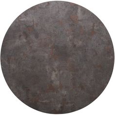 a round metal plate with rusted paint on the outside and top surface, isolated against a white background