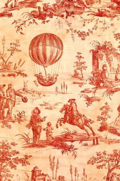 an old wallpaper with hot air balloons and people