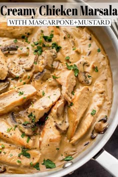 creamy chicken marsala with mascarpone - mustard is an easy and delicious dinner