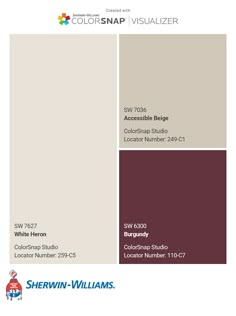 the color scheme for sherylin - williams's paint swatches is shown