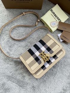 Fast Shipping with Tracking Number Comes with original Box and DustBag ☎️ Whatsapp:+971 544550477 #fashion #bagsandpurses #trendy #stylish #ladiesfashion #burberry Beige Satchel For Everyday Use, Burberry Purse, Luxury Purses, Burberry Handbags, Purses Designer