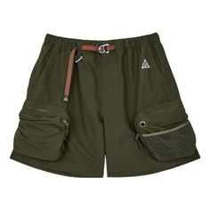 Men's Nike ACG Multiple Pockets Outdoor Cargo Loose Casual Straight Shorts Green DN3945-325 (Loose Fit) Nike Utility Bottoms With Pockets, Green Outdoor Shorts With Patch Pockets, Outdoor Green Shorts With Patch Pockets, Khaki Shorts With Patch Pockets For Outdoor Activities, Outdoor Khaki Shorts With Patch Pockets, Summer Travel Pants With Pockets, Nike Green Bottoms For Outdoor, Nike Green Bottoms For Outdoor Activities, Nike Outdoor Shorts With Side Pockets