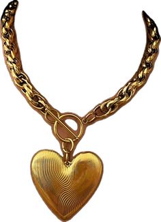 Chunky Heart Pendant Jewelry Gift, Chunky Heart Pendant Necklace As Gift, Chunky Heart-shaped Jewelry Gift, Chunky Heart-shaped Gold Necklace, Chunky Metal Necklace With Heart Pendant, Chunky Metal Heart Pendant Necklace, Chunky Heart Pendant Necklace For Valentine's Day, Gold Chunky Heart-shaped Jewelry, Chunky Heart Shaped Gold Jewelry