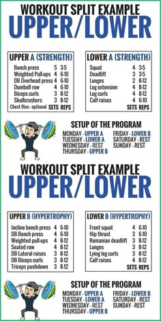 the upper and lower body workout poster