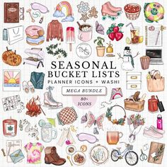 the seasonal bucket lists are filled with lots of items