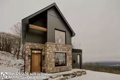 a house on top of a hill covered in snow