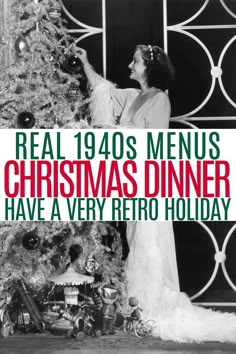 the cover of real 1940's menus for christmas dinner have a very retro holiday