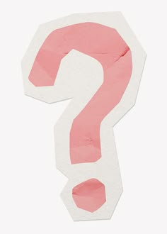 a piece of paper with the shape of a question mark cut out on it's side